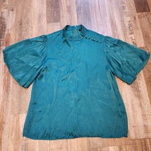 Zara Woman Mock Neck Blouse